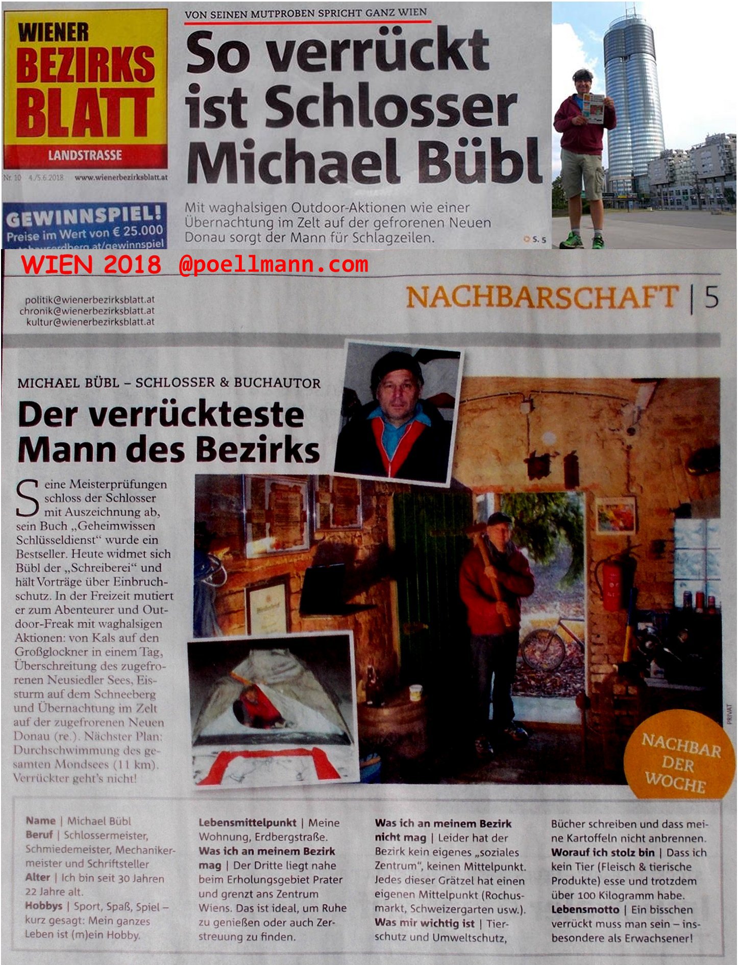 Michael Bübl, Wiener Bezirksblatt