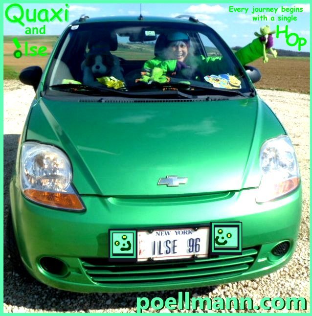 Quaxi, green Chevy,New York, Ilse Pöllmann